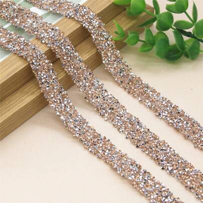 1pc Self-adhesive Resin Rhinestone Trim Clothing Accessory For Diy