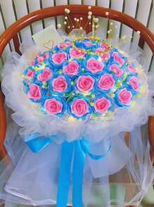 5 rollos de cinta de satén para manualidades de flores de rosa DIY, decoraciones para pasteles, regalos, bodas, fiestas, San Valentín, lazos, ceremonias de graduación, duchas nupciales, Pascua, Día de la Madre, cumpleaños, accesorios para el cabello, rosas hechas a mano