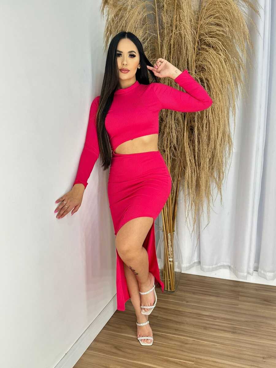 Women Dresses - Hot Pink - View 1