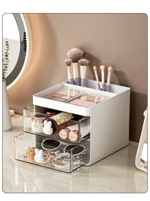 1 Pieza Escritorio Organizador De Cajón De Conejo Kawaii Rosa/blanco/azul Washi/papel/lápiz/sticker/marcador Lindo Cuadro De Almacenamiento De Escritorio - Soporte De Pluma Y Organizador De Almacenamiento - Azul - Ver 8