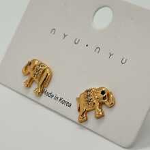 Aretes elefante con piedrecitas brillante - Unitalla - Ver 1