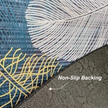 1個滿尺寸羽毛圖案客廳大地毯，防滑臥室地毯，庭院戶外地毯。 - 羽毛圖案 - 查看 2