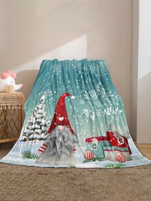 1入聖誕禮物,小矮人圖案法蘭絨毛毯,適用於舒適溫暖的家庭沙發和床鋪 - 彩色 - 查看 2
