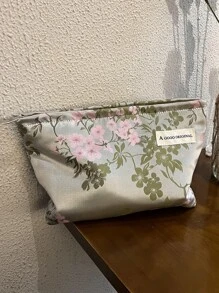 Silky Satin Fabric Large Cosmetic Bag, Must-Have For Traveling Makeup Bag Makeup Pouch Skincare Bag Toiletry Bag Packing Cubes, Travel Essentials Cruise Essentials Dorm Essentials, Wedding Bridesmaid Gifts, Mom Gifts, Birthday Gifts, Gifts For Friends And Teachers, Home Decor, Bathroom Living Room Bedroom Decor, Bathroom Organizer, Jewelry Organizer, Lip Oil Organizer, Nail Polish Organizer Makeup Bag Storage Makeup Organizer Makeup Case - Multicolor - View 4