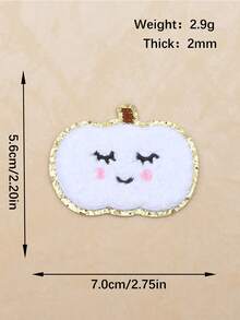 6入組萬聖節南瓜頭刺繡鐵貼布,完美適用於服裝,表現,DIY裝飾,合適的適用於衣服,帽子,鞋,襪子,包,配件,和熨燙 - 彩色 - 查看 6