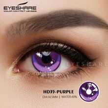 1 Pair Cosplay Color Contact Lenses Yearly Disposable 14.5mm - Purple - View 6