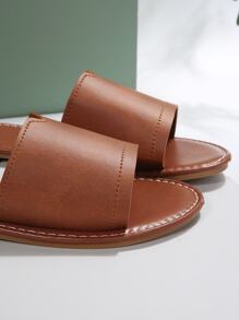 Của phụ nữ Thoải mái Dép đi trong nhà , Chóp giầy tròn Mở ngón chân Chống trượt Dép đi trong nhà , Ngoài trời Dép đi biển - màu nâu - Xem 5