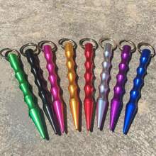 1 Pieza Llavero De Defensa Personal Popular En Europa Y América, Bastón Antisecuestro Con Forma De Bolígrafo De Punta Para Exteriores, Equipo De Defensa Personal Para Deportes Al Aire Libre Para Hombres Y Mujeres - Dorado - Ver 2