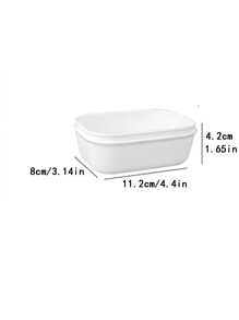 1個白色肥皂盒帶蓋子 - 白色 - 查看 9