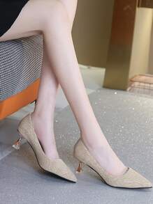 Scarpe Da Festa Di Nozze Luccicanti Con Tacco A Spillo Per Donne