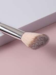 1支双头轮廓刷，可用于涂抹腮红、鼻影、修容、粉底刷、遮瑕刷、腮红刷、轮廓刷、修容刷、散粉刷、粉底刷、腮红刷 - 黑色 - 查看 5