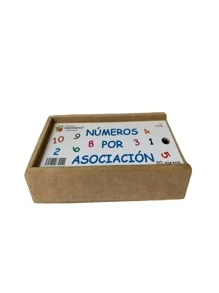 Kit de 2 cajas Vocales y números x Asociación Juego infantil Didáctico Divertido para aprender las letras y numeros - Azul - Ver 3