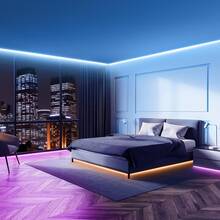 100feet Led Strip Lights RGB Music Sync Color Changing,Led Lights with Smart App Control Remote,Led Lights for Bedroom Room Lighting Flexible Home Decor - Multicolor - View 7