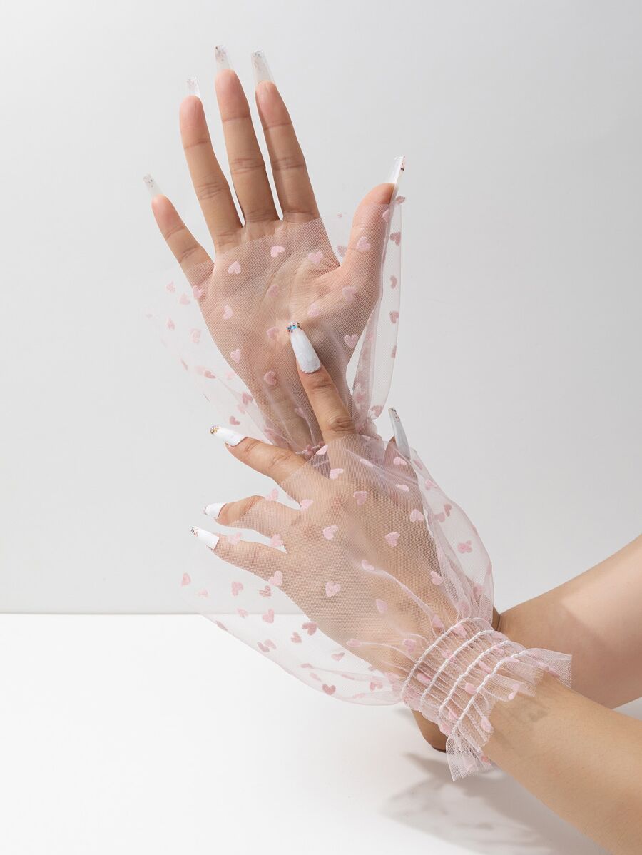 Elegante Damen rosa Ärmelbündchen dekorative Fake Ärmel (1 Stück)