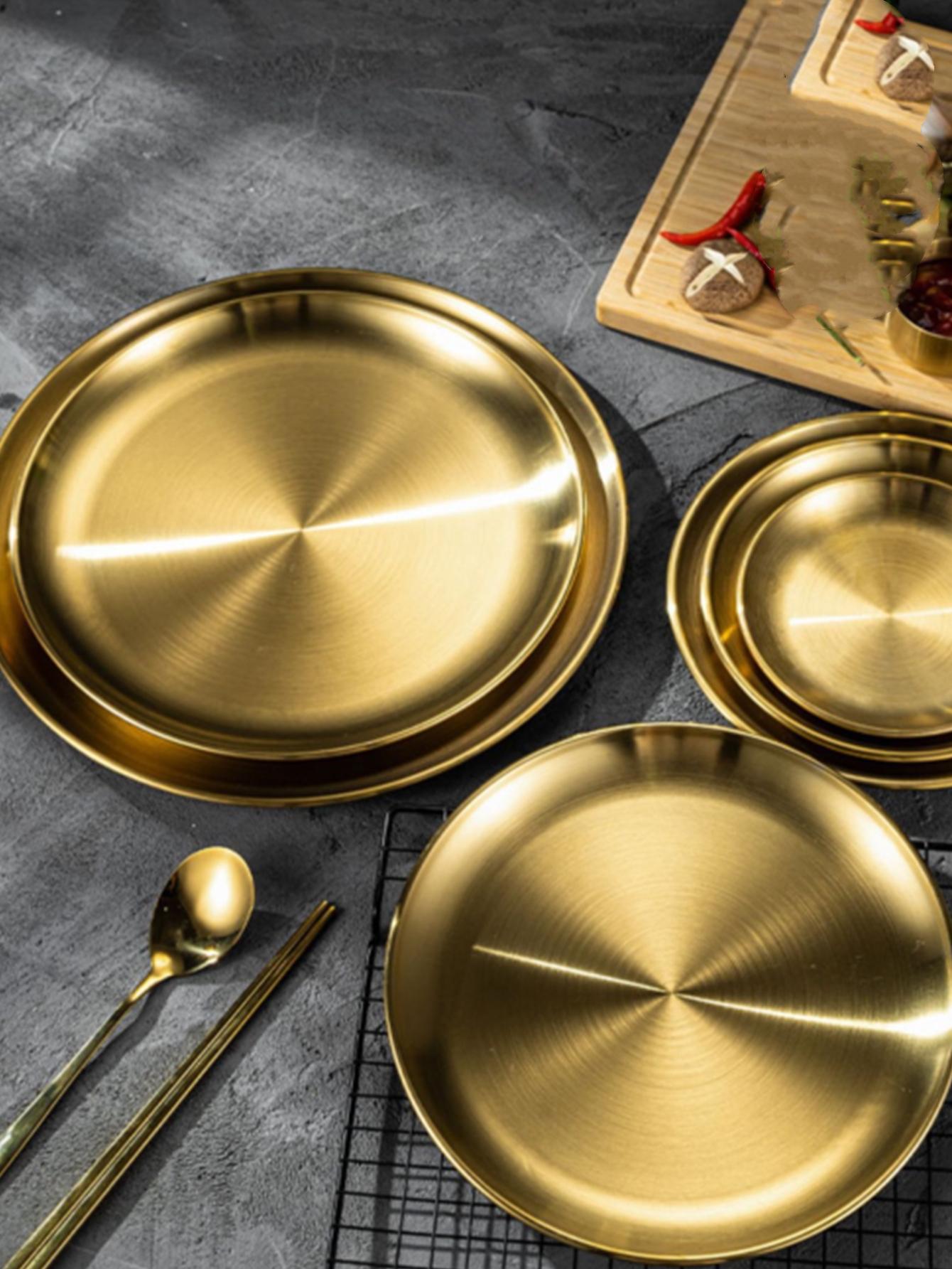 1pc Stainless Steel Multipurpose Round Plate SHEIN USA