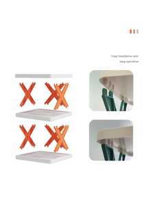 1 pieza Organizador plegable para sala de estar/dormitorio, estante DIY para zapatos sencillo, de 2 niveles, fácil de montar, disponible en 3 colores, capacidad individual de 20 kg, también se puede usar como estante de almacenamiento, ¡diseño genial!