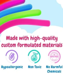 6入組感官玩具彈性繩以多種顏色呈現,緩解焦慮的壓力玩具tpr橡膠轉輪帶有平靜效果的壓力解除工具,適用於派對和生日禮物 - 彩色 - 查看 6