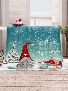 1入聖誕禮物,小矮人圖案法蘭絨毛毯,適用於舒適溫暖的家庭沙發和床鋪 - 彩色 - 查看 4