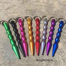 1 Pieza Llavero De Defensa Personal Popular En Europa Y América, Bastón Antisecuestro Con Forma De Bolígrafo De Punta Para Exteriores, Equipo De Defensa Personal Para Deportes Al Aire Libre Para Hombres Y Mujeres - Dorado - Ver 3