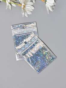 100 件时尚全息珠光膜自密封可重复使用防尘珠宝袋，婚礼和派对使用