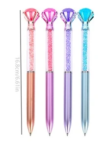 1 Pieza Bolígrafo De Punta De Diamante Decorado - Multicolor - Ver 2