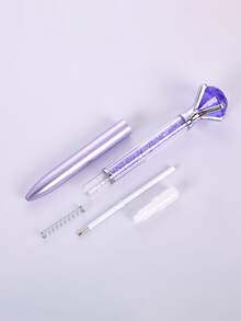 1 Pieza Bolígrafo De Punta De Diamante Decorado - Multicolor - Ver 5