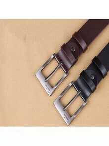 1 Cinturón Marrón Para Hombre Con Hebilla De Aguja, Estilo Informal, Adecuado Para Adultos Jóvenes - Café integral - Ver 5
