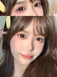 1副黑色美瞳，14.5毫米，半年更换一次，适合万圣节角色扮演