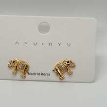 Aretes elefante con piedrecitas brillante - Unitalla - Ver 2