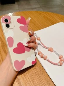 1个白色TPU爱心图案手机壳，带手带，防摔，兼容 15/15 Plus/15 Pro/15 Pro Max - 彩色 - 查看 6