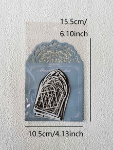 1pack/20pcs Vintage Hollow Out Window & Lace Flower Pattern Scrapbooking Decorative Paper - Multicolor - View 5