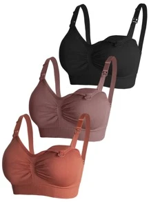 3入組孕婦尼龍內褲，黑色/紅色/橙色，適用於孕婦 - 彩色 - 查看 11