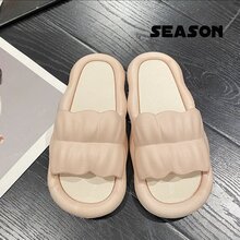 Flip Flops Sandals Slides One Band Comfortable Platform Fashion Flip Flop - Pink - View 3