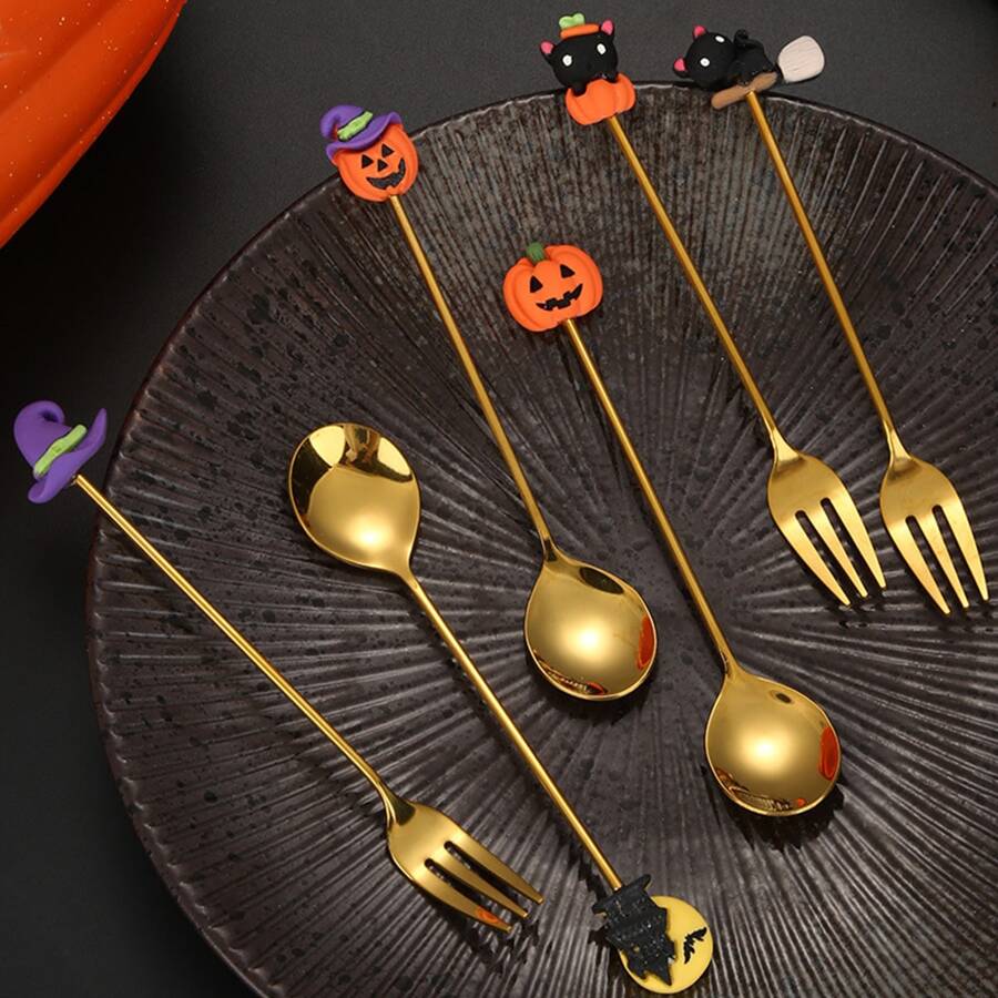 Halloween Cutlery Set, Including 6pcs - Halloween tableware 6pcs/set - View 1