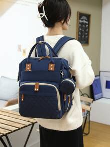 嬰兒尿布袋背包,帶更換站,多功能便攜式防水大容量旅行換尿布包,嬰兒用品組織者,嬰兒註冊搜尋,男女嬰兒尿布包,嬰兒淋浴禮物,新生嬰兒必備禮物,1入組 - 藍色 - 查看 9