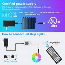 20m Tira de luces LED con control remoto , con cambio de color , música modo , Temporizador configuración , regulable , para casa , dormitorio , TV , cocina Decoración - Multicolor - Ver 10