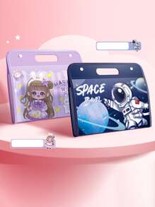 A4 Portable File Folder, Exam Papers Organizer With Multiple Accordion Layers, Horizontal Design Storage Bag For Students In Junior And Senior High School, Classification And Storage Of Documents And Insert Pockets - Purple - View 11