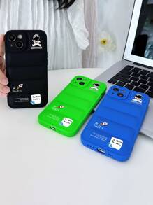 3 piezas Funda de teléfono acolchada minimalista de astronauta en 3D, compatible con iPhone, 17 Pro Max, cubiertas de funda de teléfono, funda de teléfono linda, compatible con iPhone 13/14/15/16/16 Plus/16 Pro Max - Multicolor - Ver 4