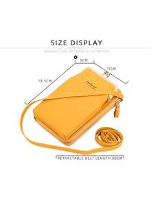 Baellerry Brand Wallet For Women With Purse And Large Casual Pockets With Strap Ideal For All Types Of Events - Pink - View 3