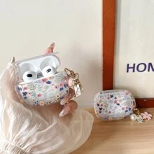 Compatible With Apple Transparent Garden Floral Series TPU Earphone Protective Case Compatible With Apple Air 1/2 Air 3 Air 4 Air Pro Air Pro (2nd Generation) Bluetooth Earphones, Perfect Fit For Outdoor Use - Multicolor - View 4