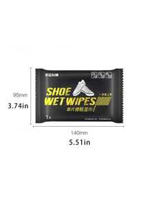 5 Gói (1 Gói 1 viên), khăn lau giày dùng một lần, khăn lau giày dùng một lần, khăn lau giày dùng một lần để làm sạch và khử nhiễm - màu đen - Xem 5