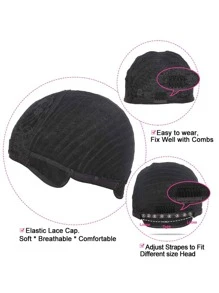 Elf Ngắn Nâu Quăn Đầu Che phủ , Chế tạo Của 6" Mềm mại Chống nóng Sợi tổng hợp Chất xơ , Dễ Đến Quan tâm Sau Mặc - màu nâu - Xem 6