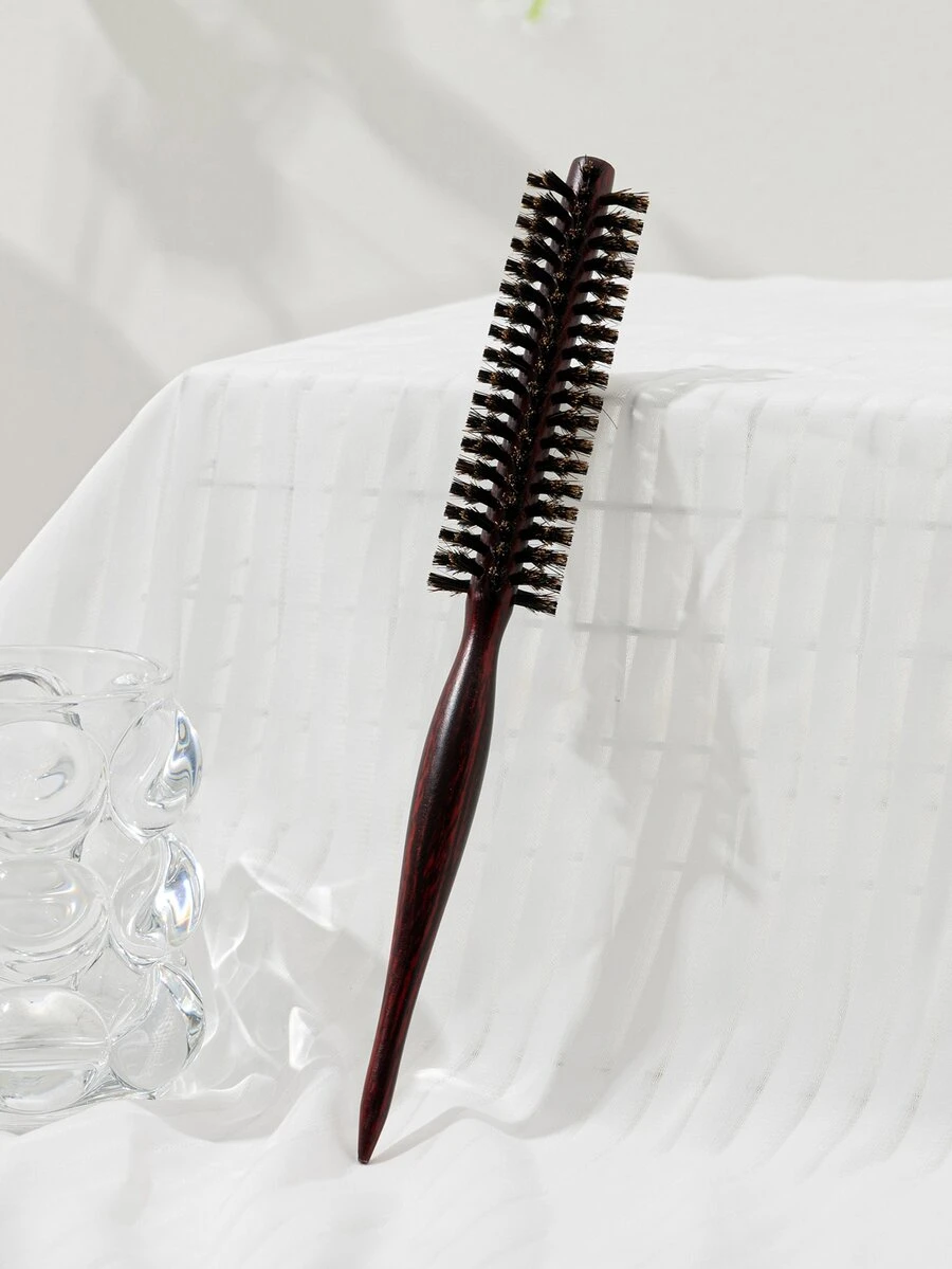 1pc Air Bangs Hair Curling Roller Comb - Redwood - View 1