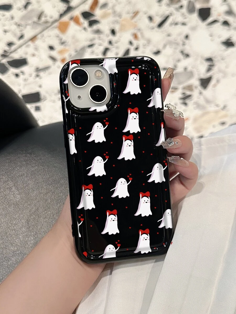 1 Miếng Phim hoạt hình đáng yêu Con ma Vẽ Ốp lưng & bao da điện thoại Đối với Apple Điện thoại - Nhiều màu - Xem 1