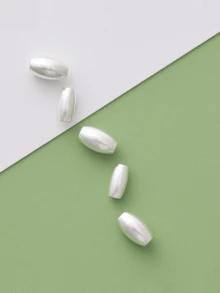 5克/包時尚 S925 純銀橢圓形珠子用於珠寶製作手鍊和項鍊手工DIY配件 - 5g(約50個)-3x6mm - 查看 4