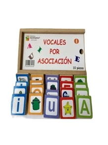 Kit de 2 cajas Vocales y números x Asociación Juego infantil Didáctico Divertido para aprender las letras y numeros - Azul - Ver 5