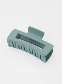 1pc Lady's Light Blue Rectangular Shaped Fashionable Hair Claw, Suitable For Everyday Use - Baby Blue - View 3