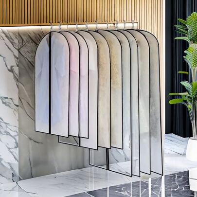 Porta Trajes con Cremallera y Material PEVA Impermeable: Funda para Ropa en Tamaños 60x80, 60x100, 60x120 y 60x137 para Mantener tus Prendas Protegidas y Organizadas