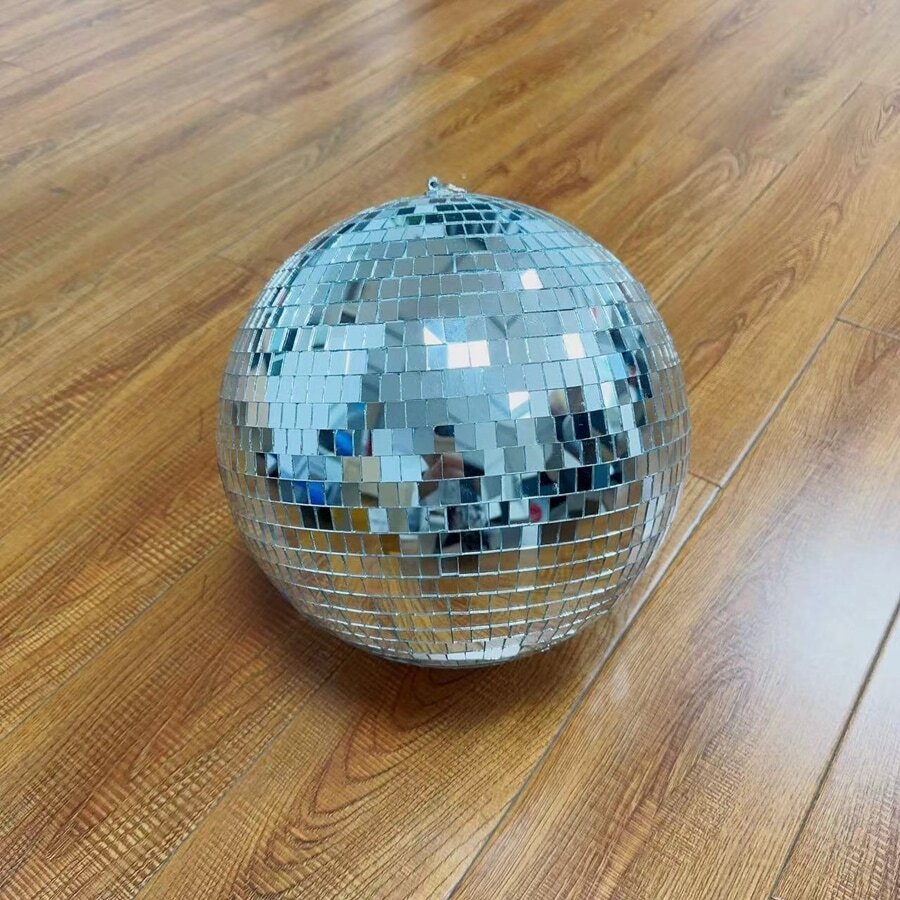 1pc 25cm Silver Mirror Ball - Silver - View 1