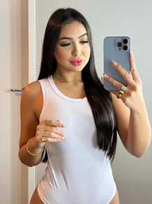 Women Bodysuits - 黑色 - 查看 2